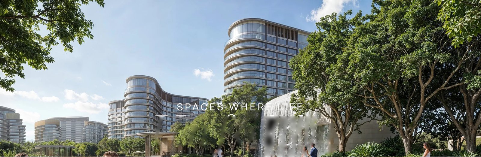 Sobha Sanctuary residences beside the community waterfall